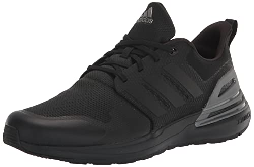 adidas RapidaSport Running Shoe, Black/Black/Iron Metallic, 7 US Unisex Big Kid
