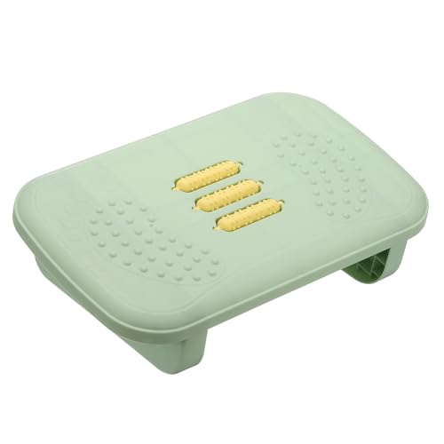 PATIKIL Foot Rest Non-Swingable Stools Leg Rest Footrest for Under Desk at Work Under Office Desk Chair Computer Gaming Promote Leg Circulation, Green/Yellow