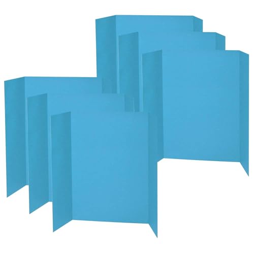 Pacon PAC3771-6 Corrugated Cardboard Presentation Board, 48-Inch x 36-Inch, Sky Blue, Pack of 6