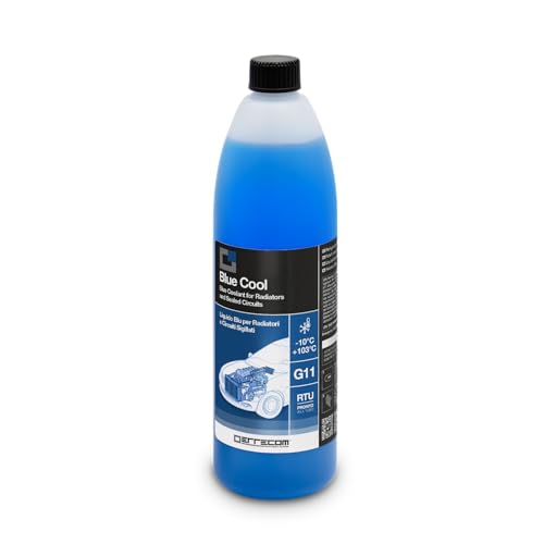 ERRECOM - ERRECOM Blue Cool, Liquide de Radiateur Bleu -10°C/+103°C, antigel G11 avec Paquet d'inhibiteurs Nap Free, Prêt à l'emploi, 1 Litre