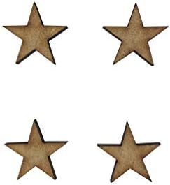 30x Pointy Stars 2cm Wood Craft Embelishments Laser Cut Shape MDF