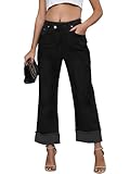 High-Waisted Jeans: Crafted from soft denim fabric, these jeans are suitable for different seasons. The loose wide-leg cut ensures comfort, and the right amount of stretch provides a flattering fit. The high-waisted design accentuates your waistline,...