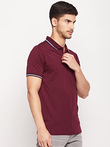 Image of UNIBERRY Men's Cotton Half Sleeves Solid Polo Neck T-shirt-MT4-BG 4XL