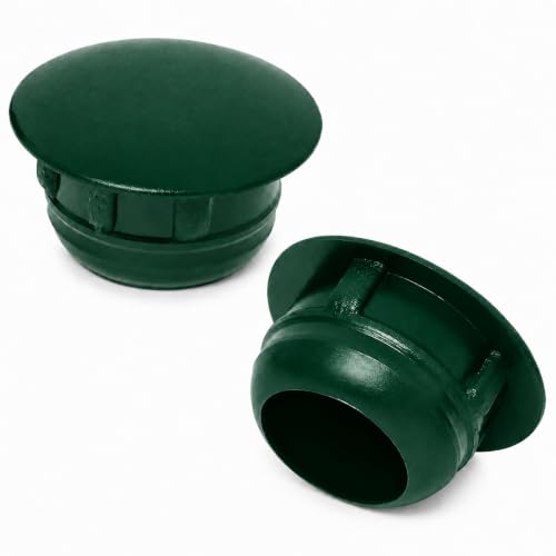 Image of (Pack of 20) Green Plastic Hole Plugs 0.51 inch x 0.39 inch (13 x 10 mm), Drill Hole Cover Caps, Furniture Hole Plug, Screw Hole Plugs