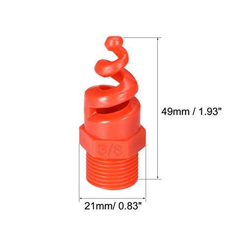 Image of uxcell Spiral Cone Atomization Nozzle, 3 /8BSPF PP Sprinkler, 10 Pcs