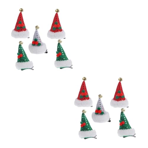 Barrettes Cheveux Bonnet de Noël à Paillettes Brillantes pour Filles