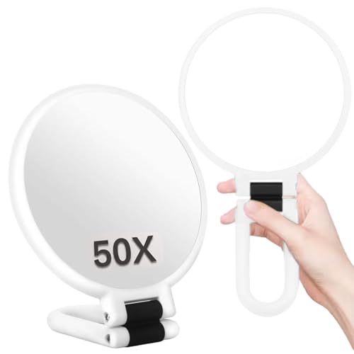 Espejo para maquillaje redondo 50X con soporte ajustable miniatura 7