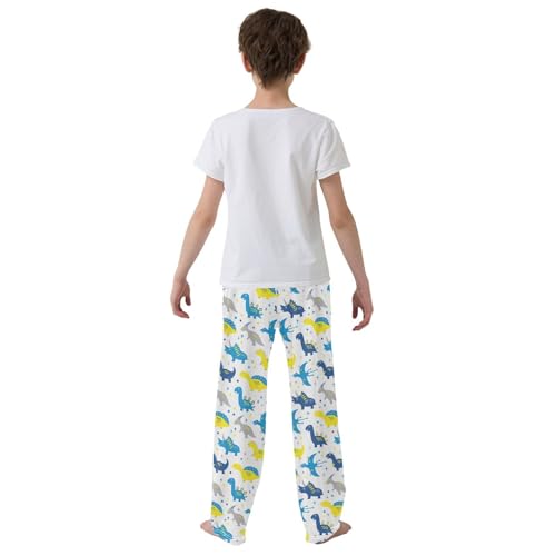 ZZXXB Dinosaur Boys Long Pants Soft Trousers Elastic Waist Kids Lounge Bottoms with Pockets S-XL3
