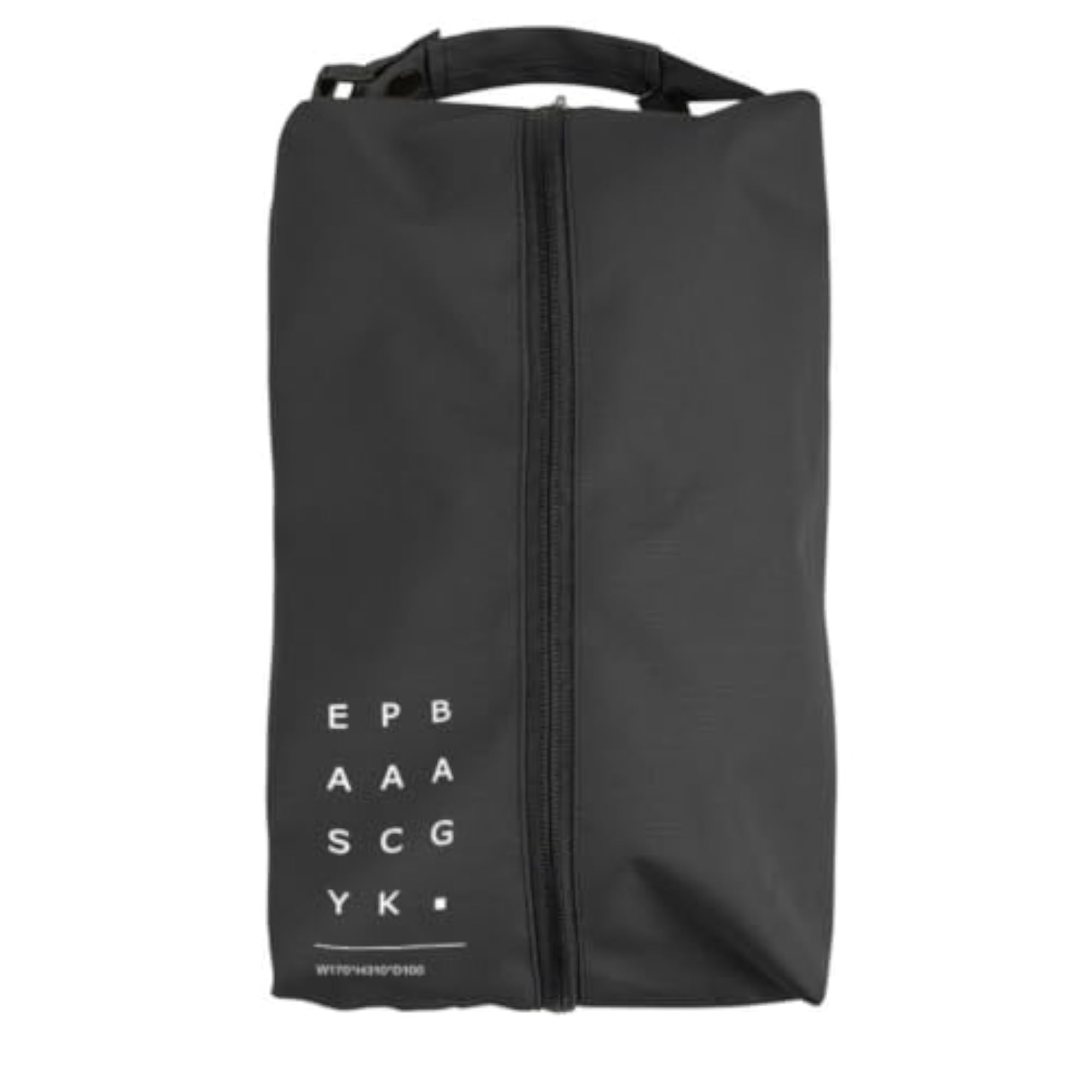 Oxford Cloth Zippered Shoe Bag, Black, S