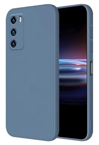 HONLEN Funda Compatible para Huawei P40 Case, (6.1' Inches) Líquida TPU Silicona Cover con Anti-Rasguño, Cáscara Suave Cubierta Lavanda Gris