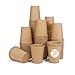 Walasaso Disposable Cups, 100 Pack 8 Oz Kraft Paper Cups, Paper Coffee Cups, Disposable Cups 8 oz for Hot or Cold Beverage 1