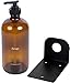 Black Wall Mount Hand Soap Dispenser & 16oz Refillable Glass Amber Bottle and Pump - by Ceremony Home