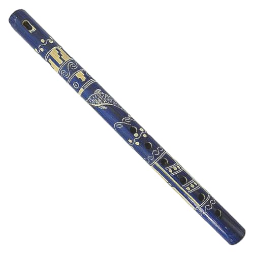 Spirit of Nature Handmade Bamboo Flute, Colorful Peruvian Wind Instrument with Hand Painted Nature...