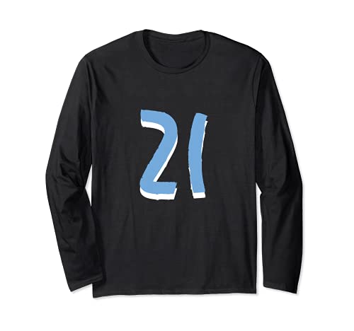 Flag Argentina Long Sleeve T-Shirt, Black