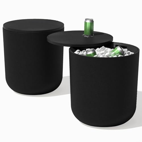 Image of Veradek Kona Cooler Side Table - Outdoor Cooler Table and Ice Chest