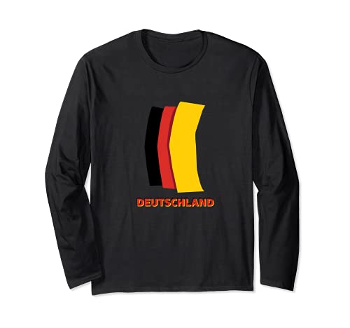 Flag Germany Long Sleeve T-Shirt, Black