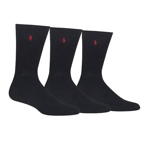 Polo Ralph Lauren Men's Classic Sport 3-Pair Socks 10-13 (Black)3