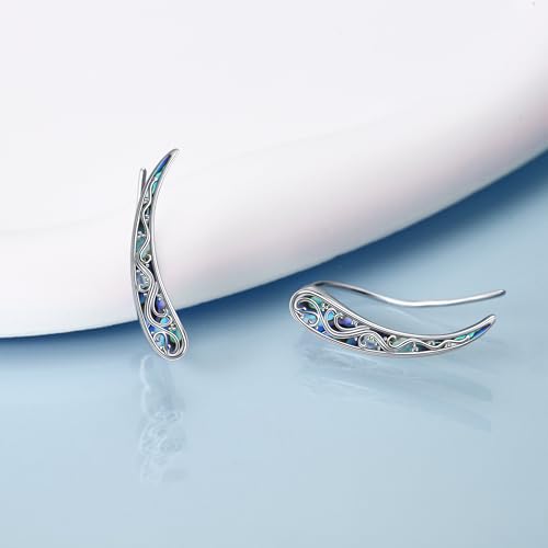 Filigree Ear Crawler Earrings Sterling Silver Filigree Ear Climbers Earrings Vintage Filigree Jewelry Gifts for Women3