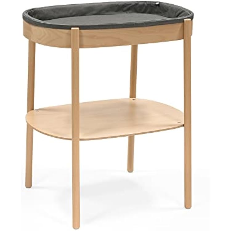Stokke Sleepi Changing Table, Natural - Allows Sideways & Parent-Facing Positions - Cushioned Pad Included