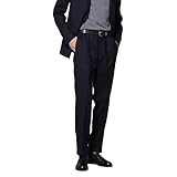 [ナノ・ユニバース] N JACKET PREMIUM」 RENU (R) ウール混 洗える サキソニー パンツ (セットアップ可) メンズ M 121 D.ネイビー 668-5229206