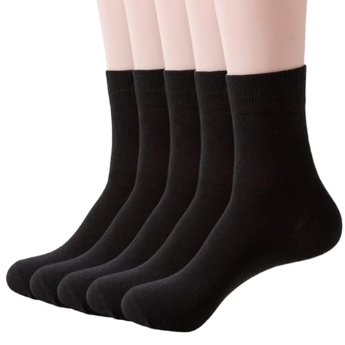 Josnown Womens Cotton Socks Thin Above Ankle Crew Socks for Women Girls Clothes 5 Pairs