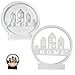 Stampi in silicone per case, portacandele, stampo in silicone per la casa con base in gesso per versare, 12,8 cm, stampo in silicone per la casa con finestra, stampo per la casa e la casa, stampi immagine