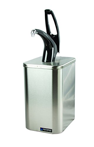 San Jamar P4900 Stainless Steel FrontLine Countertop Box System with Condiment Pump, Black