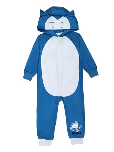 Pokémon Mono con Capucha para niños o niñas, Pijama Todo en uno, Snorlax, Edad de...