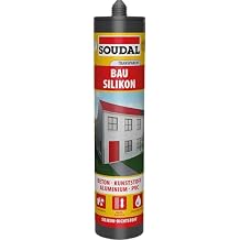 Soudal Construction Silicone, 300 ml, White - Premium Grade Single Component Joint Sealant for Expansion Joints, Construction Joints and Glass/Frame Sealants