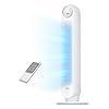 Dreo 20dB ventilador de pie silencioso, ventiladores de torre con velocidad de 7,6 m/s, 4 velocidades, rotación de 90°, temporizador de 8 horas, pantalla LED y mando a distancia incluido.blanco