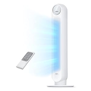 Dreo Tower Fan for Bedroom, 25ft/s Velocity Quiet Floor Fan, 90° Oscillating Fans for Indoors with 4 Speeds, 4 Modes, 8H Timer, Standing Fans, Bladeless Fan, White, Nomad One (DR-HTF007)
