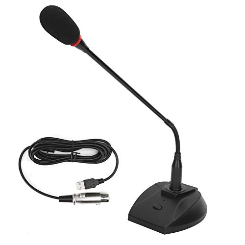 YedaHcy USB Desktop Mic Gooseneck Wired Microphone with Noise Reduction for Conference Meeting Game Live