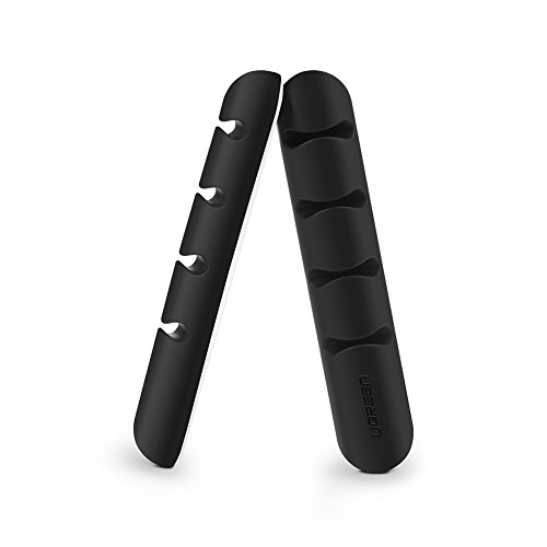 UGREEN Cable Clips Holder Desktop Cable Management System Cable Organizer for Power Cords and Charging Cables (Black)