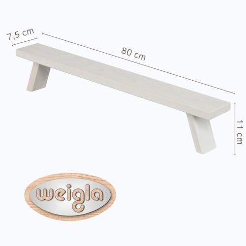 Weigla Holzkunst Candle Arch - Support White - 80x11x7,5 cm / 31.5x4.3x3 inch