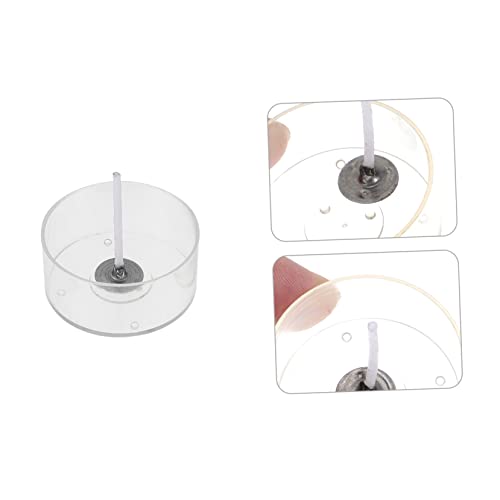 Kit para hacer velas con mechas y porta vela plástico redondo miniatura 7