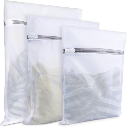 Haoyaru Fine Clothing Mesh Washback, 3 piezas Washback, 3 tamaños de malla Washback (1 L, 1 M, 1 S), bolsa de ropa interior duradera y suave para lavar ropa fina, bolsa de ropa de lavadora
