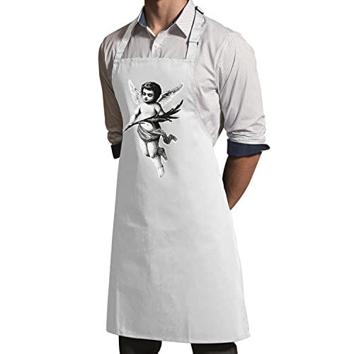 Tablier cuisine premium blanc ange de Noël chic - 3