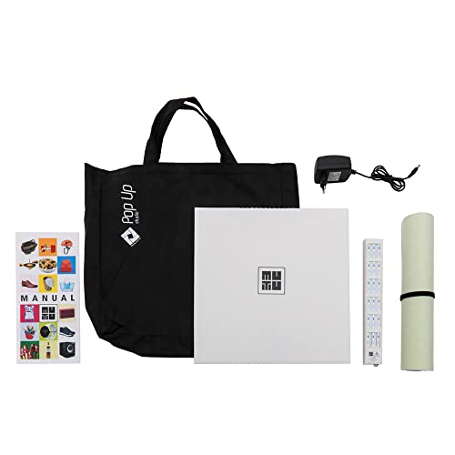 Estúdio Desmontável Portátil C/Fundos Infinitos e LEDs p/Fotografia