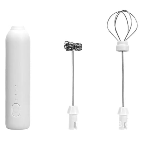 Fangxuee Mini Batidora de Leche Portátil, Batidora de Alimentos, Espumadora de Leche Eléctrica para el Hogar, Recargable por USB, Herramienta de Licuado de Mano.