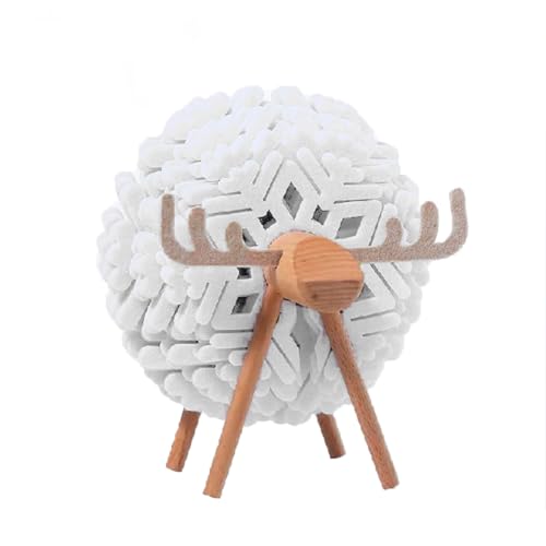 Set di 12 sottobicchieri natalizi in feltro con fiocco di neve, regalo per l'inaugurazione della casa (bianco)