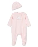 Little Me Clothes for Baby Girls' 2-Piece 100% Cotton Scratch-Free Tag Welcome to the World Footie Sleeper and Cap Set, Preemie