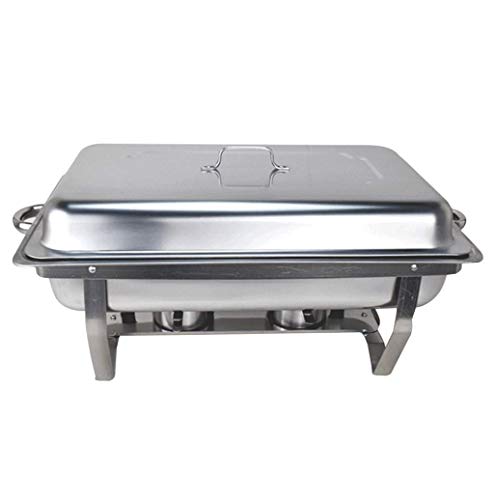 HSBAIS Speisenwärmer Buffetwärmer, Full Size Rechteckig Wärmebehälter Klappboden Chafing Dish mit Deckel für Buffets…