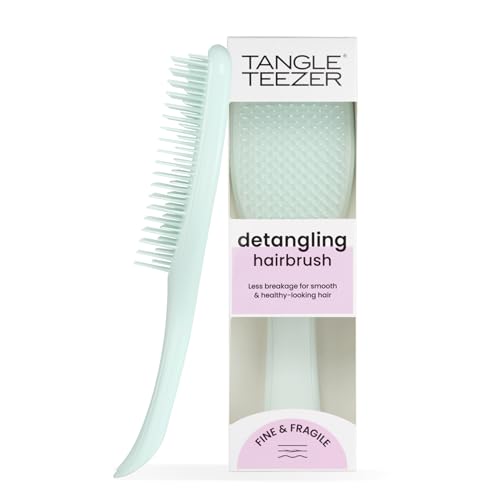 Tangle Teezer Fine and Fragile Ultimate Detangler Hairbrush - Cepillo Desenredante para Cabello Teñido, Fino y Frágil - Púas Suaves y Flexibles de Doble Altura - Menos Rotura Sin Tirones - Azul Hielo