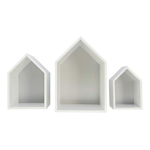 Puckdaddy Elise, set di mensole a forma di casa