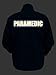 Paramedic Zipped up Windbreaker in Black with Yellow/Reflective Decorations Front and Back