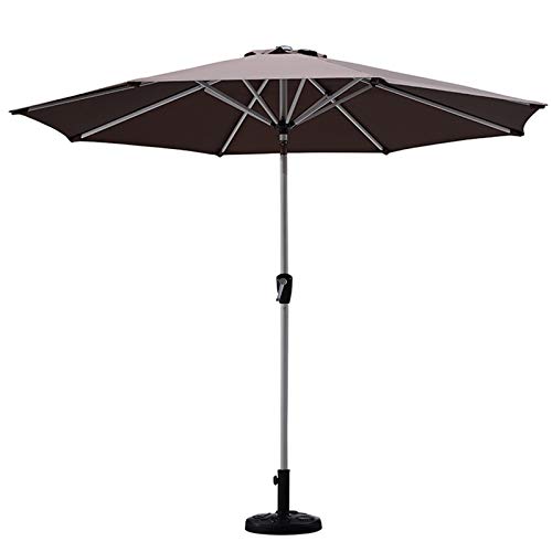 Sombrilla de jardín para viento con base de 12.5kg y lona de 2.7m