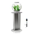 biOrb Baby 15L Aquarium in Black with MCR LED Lighting, Heater Pack & Silver Stand