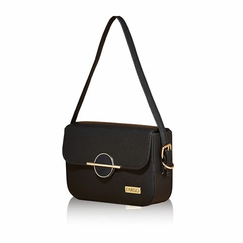 Fargo PU Women's Sling Bag Cross-Body Black - Image 2