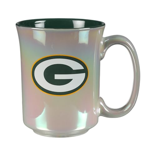 The Memory Company Officially Licensed 15oz Iridescent Mug with Logo, Greenbay Packers