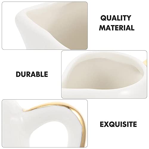 Pot à lait, saucière, tasse à eau, pichet, crémier, distributeur de café, sucre, sauce, mousseur à lait en céramique 240 ml, pour la maison et le restaurant, idéal pour le latte art, petit mousse